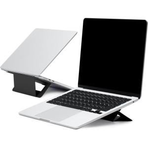 MOFT Laptop Stand for Desk, Stick-On Computer Stand with Dual-Angle, Ergonomic Laptop Riser Holder for Travel, Foldable & Portable MacBook Stand Fits 11.6″-16″ Laptops, Starry Grey(Jet Black)