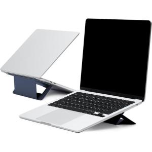 MOFT Laptop Stand for Desk, Stick-On Computer Stand with Dual-Angle, Ergonomic Laptop Riser Holder for Travel, Foldable & Portable MacBook Stand Fits 11.6″-16″ Laptops, Starry Grey(Navy Blue)