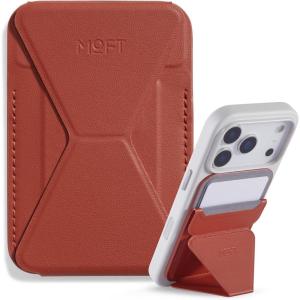 MOFT Magnetic Wallet Stand Compatible with iPhone 17/16/15/14/13/12 Series, Angle Adjustment & Magsafe Compatible MOVAS Phone Stand,BlackBerry(Clay)