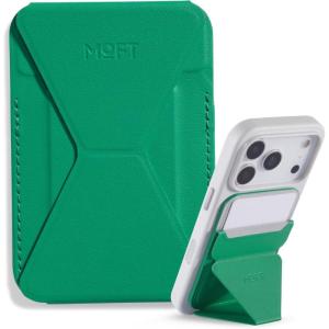 MOFT Magnetic Wallet Stand Compatible with iPhone 17/16/15/14/13/12 Series, Angle Adjustment & Magsafe Compatible MOVAS Phone Stand,BlackBerry(OZ Green)