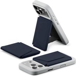 MOFT Magsafe Wallet, 8-Card Holder, Magnetic Phone Stand with Pull to Access Design, RFID Blocking, Angle Adjustment & MOVAS Minimalist Snap Field Wallet for Men Travel Essentials, Jet Black(Navy Blue)