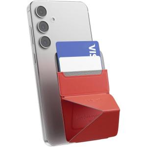 MOFT Phone Stand, Adhesive Card Holder Fits 2-3 Cards, Slim & Portable Leather Phone Wallet, 2 Viewing Angles, RFID Blocking, Compatible with iPhone, Galaxy and Most Smartphones- Classic Nude(Sunset)