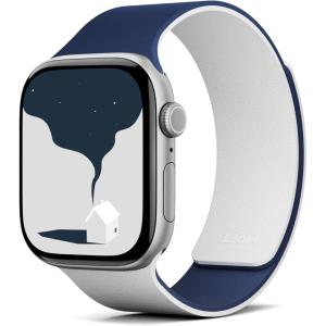 MOFT Snap Duo Watch Bands Compatible with Apple Watch, Quick Magnetic Wear, Duo-Color Design & Soft Silicone, iWatch Bands for Ultra 3/2/1, Series 11/10/9/8/7/SE/6/5/4/3/2/1, 38/40/41/42/44/45/46/49mm(Wade Blue x Echo Gray)