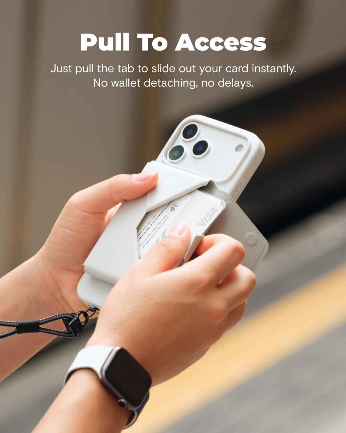 imageMOFT Magsafe Wallet 8Card Holder Magnetic Phone Stand with Pull to Access Design RFID Blocking Angle Adjustment ampamp MOVAS Minimalist Snap Field Wallet for Men Travel Essentials TaupeJet Black