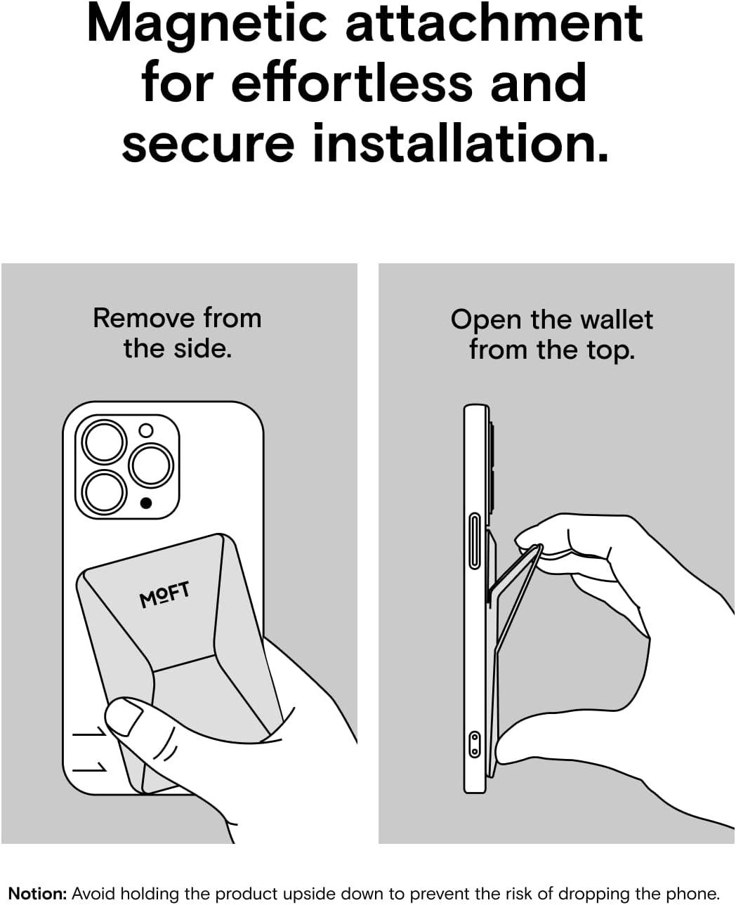 imageMOFT Magnetic Wallet Stand Compatible with iPhone 171615141312 Series Angle Adjustment ampamp Magsafe Compatible MOVAS Phone StandBrownieMisty Cove