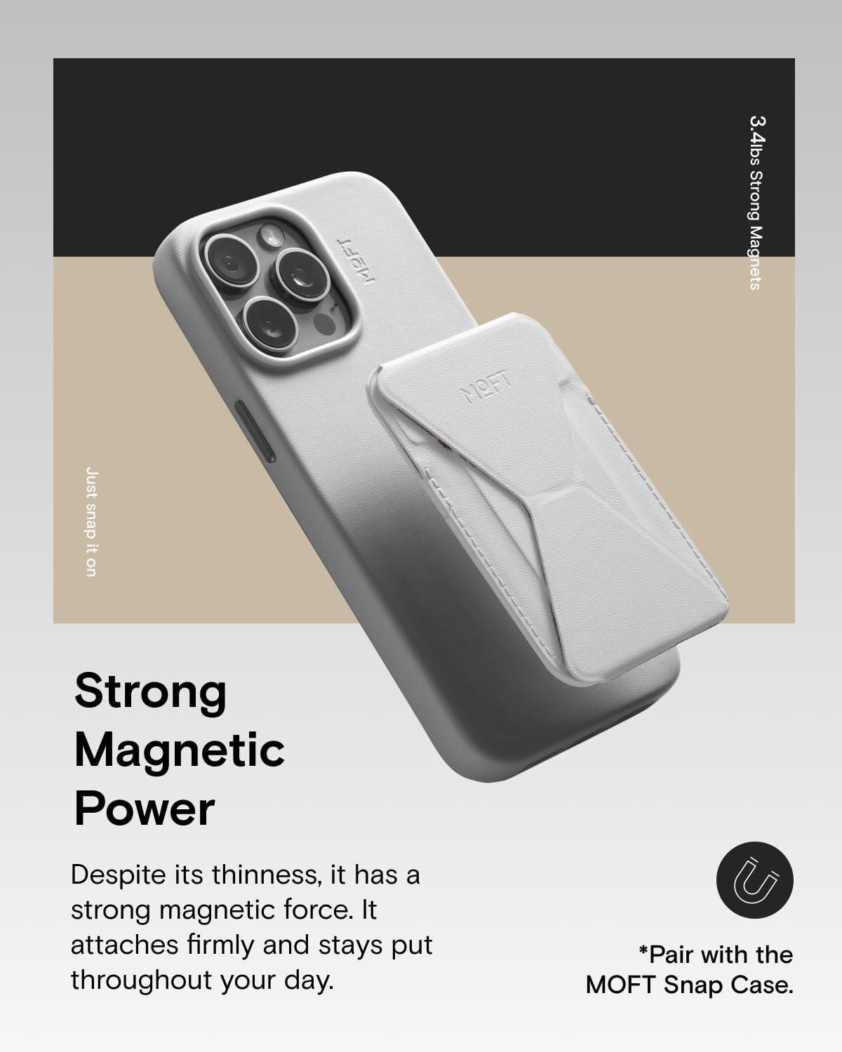 imageMOFT Magnetic Wallet Stand Compatible with iPhone 171615141312 Series Angle Adjustment ampamp Magsafe Compatible MOVAS Phone StandBrownieMisty Cove