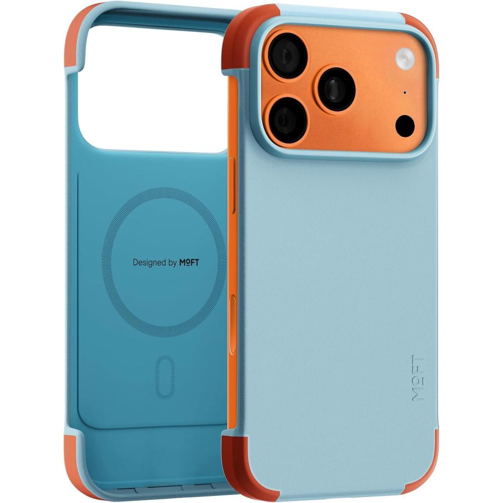 imageMOFT MOVAS Frame Case for iPhone 17 Pro Max 075mm 003 in UltraThin SoftTouch Vegan Leather TPU Corner Protection MagSafe CompatibleSoothing Mist  SunriseSoothing Mist  Sunrise