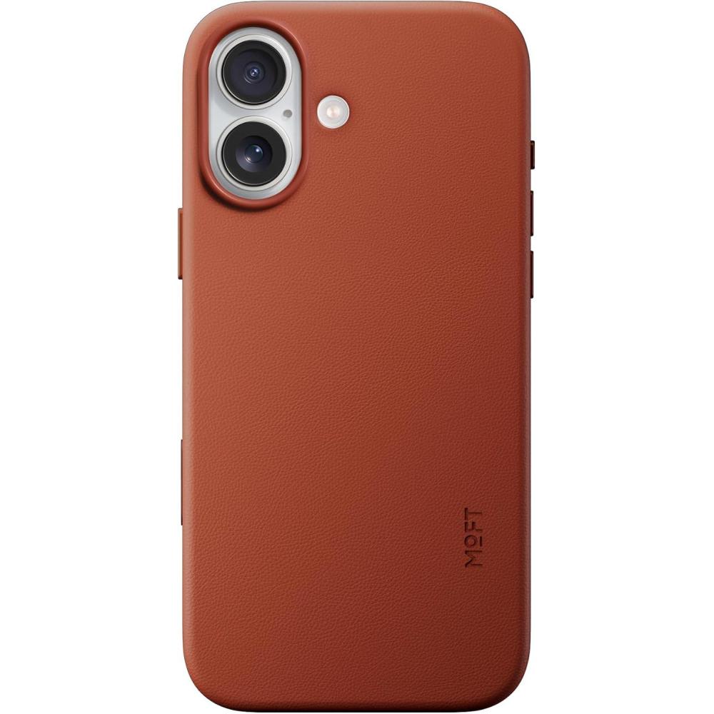 imageMOFT MOVAS Snap Case for iPhone 17 Pro Max MagSafe Compatible SoftTouch Vegan Leather Classic Minimalist Design Lightweight StainResistant ampamp Camera ProtectionSoothing MistClay