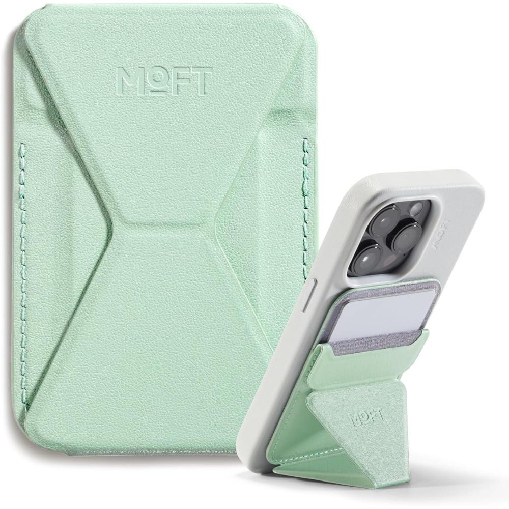 imageMOFT Magnetic Wallet Stand Compatible with iPhone 171615141312 Series Angle Adjustment ampamp Magsafe Compatible MOVAS Phone StandBrowniePeppermint