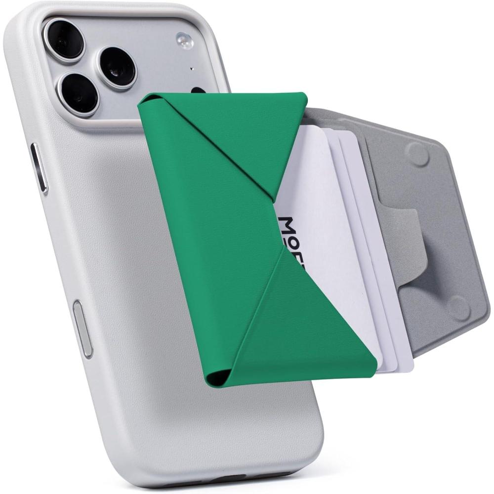 imageMOFT Magsafe Wallet Slim Magnetic 8  Card Holder Snap Field Wallet with Pull to Access Design RFID Blocking MOVAS Veagn Leather Minimalist Travel Wallets for Men ampamp WomenPeonyOz Green