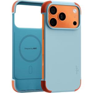 MOFT MOVAS Frame Case for iPhone 17 Pro Max, 0.75mm (0.03 in) Ultra-Thin, Soft-Touch Vegan Leather, TPU Corner Protection, MagSafe Compatible（Soothing Mist + Sunrise）(Soothing Mist + Sunrise)