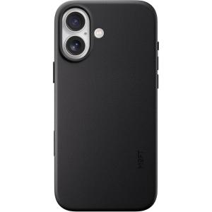 MOFT MOVAS Snap Case for iPhone 17 Pro Max, MagSafe Compatible, Soft-Touch Vegan Leather, Classic Minimalist Design, Lightweight, Stain-Resistant & Camera Protection，Soothing Mist(Jet Black)