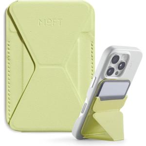 MOFT Magnetic Wallet Stand Compatible with iPhone 17/16/15/14/13/12 Series, Angle Adjustment & Magsafe Compatible MOVAS Phone Stand,Brownie(Soft Avocado)