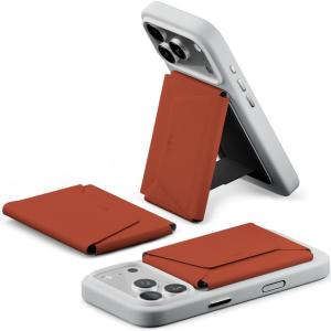 MOFT Magsafe Wallet, 8-Card Holder, Magnetic Phone Stand with Pull to Access Design, RFID Blocking, Angle Adjustment & MOVAS Minimalist Snap Field Wallet for Men Travel Essentials,Sunrise(Clay)