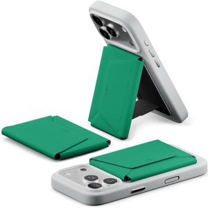 MOFT Magsafe Wallet, 8-Card Holder, Magnetic Phone Stand with Pull to Access Design, RFID Blocking, Angle Adjustment & MOVAS Minimalist Snap Field Wallet for Men Travel Essentials,Sunrise(Oz Green)
