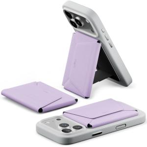 MOFT Magsafe Wallet, 8-Card Holder, Magnetic Phone Stand with Pull to Access Design, RFID Blocking, Angle Adjustment & MOVAS Minimalist Snap Field Wallet for Men Travel Essentials,Sunrise(Peony)