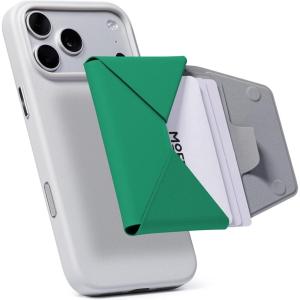 MOFT Magsafe Wallet, Slim Magnetic 8 – Card Holder, Snap Field Wallet with Pull to Access Design, RFID Blocking, MOVAS Veagn Leather Minimalist Travel Wallets for Men & Women,Peony(Oz Green)