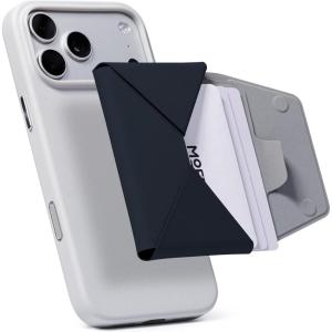 MOFT Magsafe Wallet, Slim Magnetic 8 – Card Holder, Snap Field Wallet with Pull to Access Design, RFID Blocking, MOVAS Veagn Leather Minimalist Travel Wallets for Men & Women,Peony(Navy Blue)